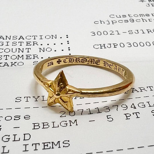 CHROME HEARTS bubble gum star ring 22K