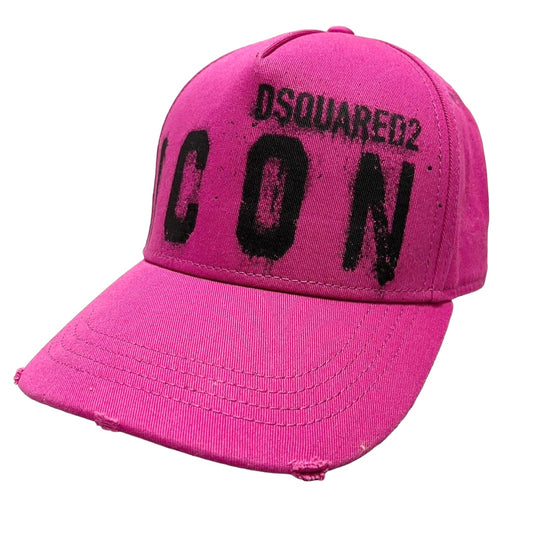 DSQUARED2 ICON Cap Hat Pink Damaged