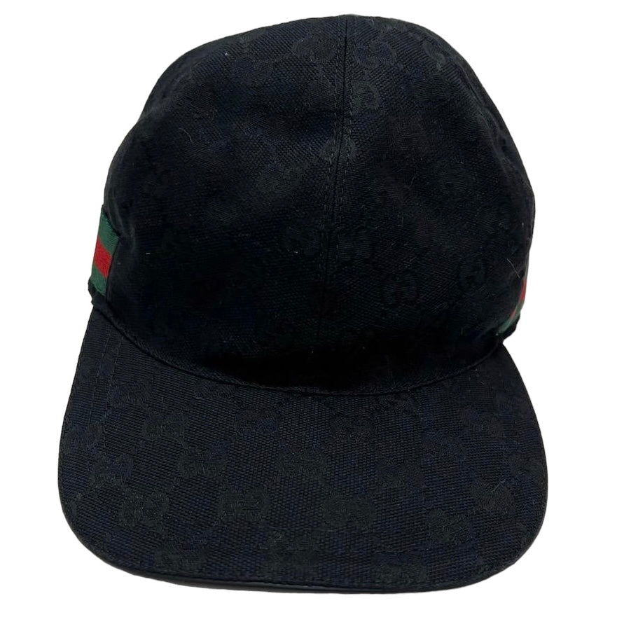 GUCCI Baseball Cap black GG Canvas Sherry Line