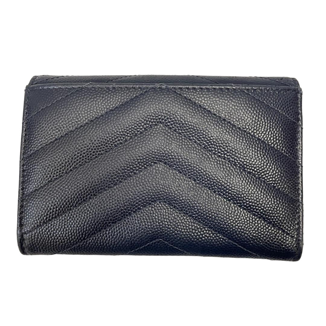 Saint Laurent Monogram Envelope Logo Leather Bifold Wallet