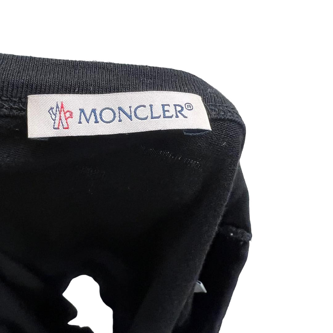 MONCLER logo print t-shirt bicolor