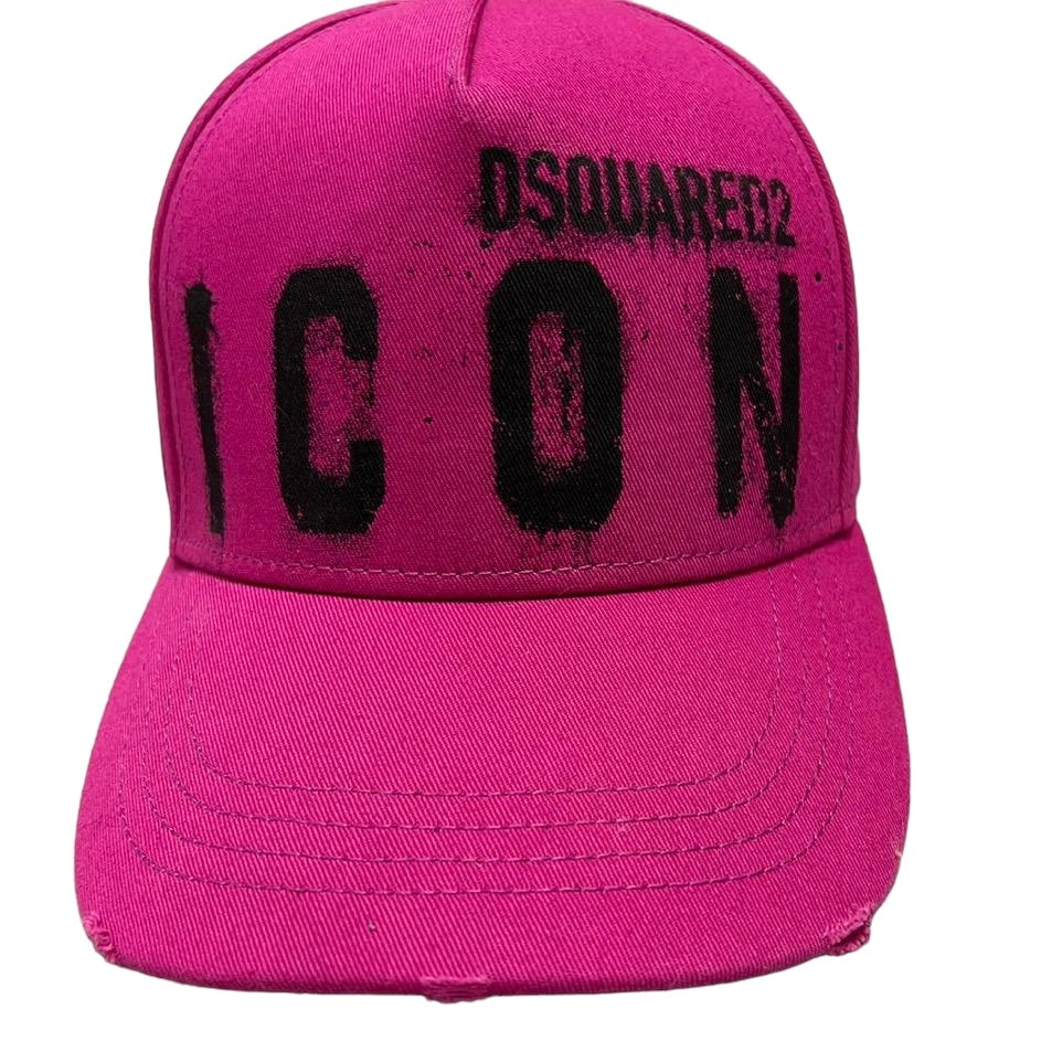 DSQUARED2 ICON Cap Hat Pink Damaged