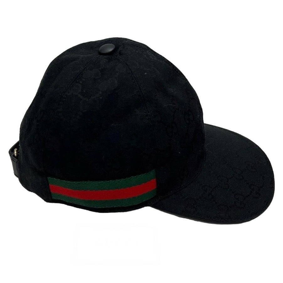 GUCCI Baseball Cap black GG Canvas Sherry Line