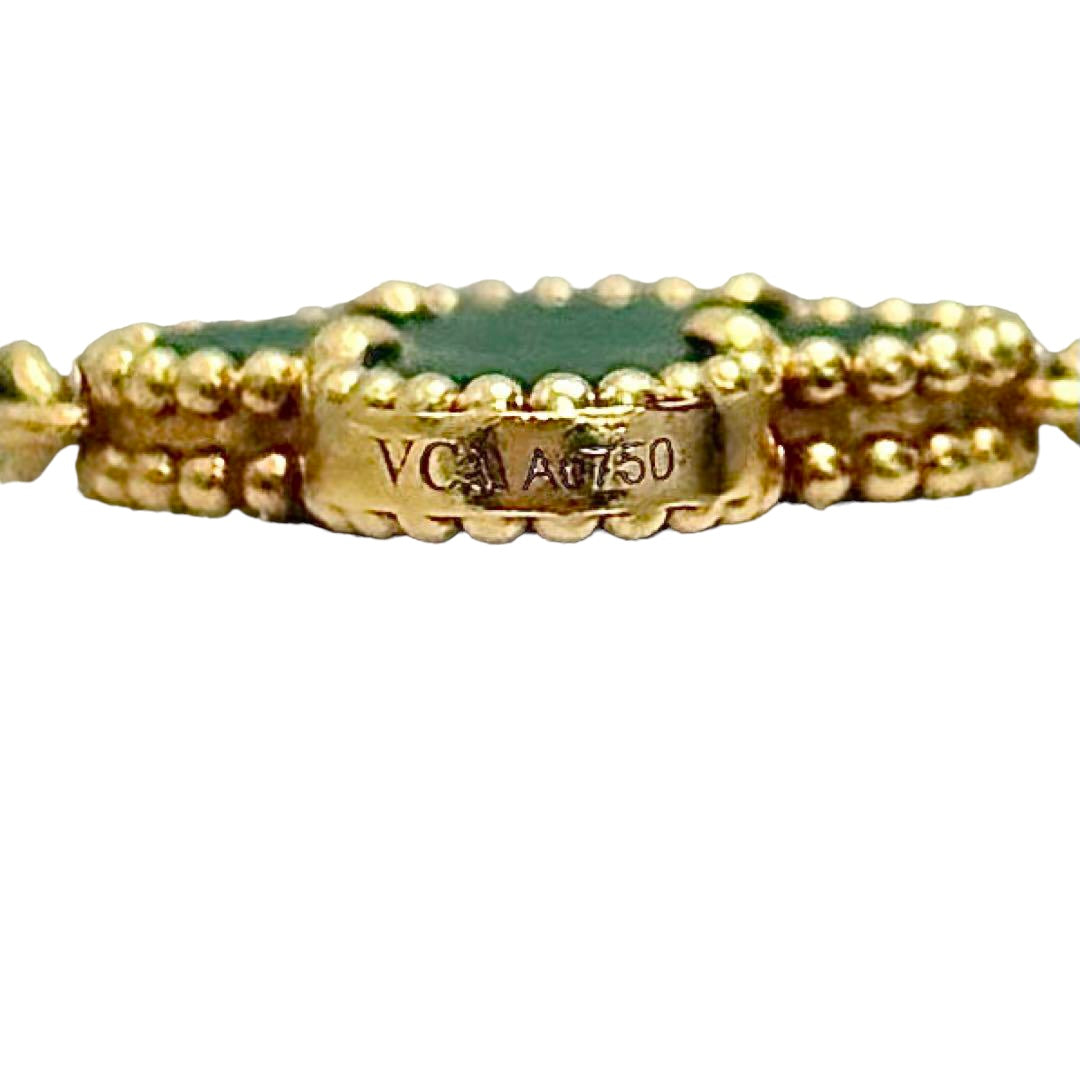 Van Cleef Alhambra Bracelet Green