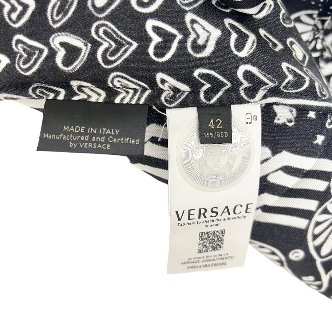 VERSACE Paisley all over pattern pure silk 100 silk shirt