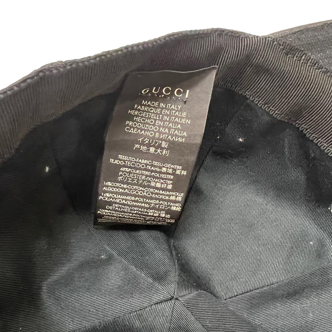 GUCCI Baseball Cap black GG Canvas Sherry Line