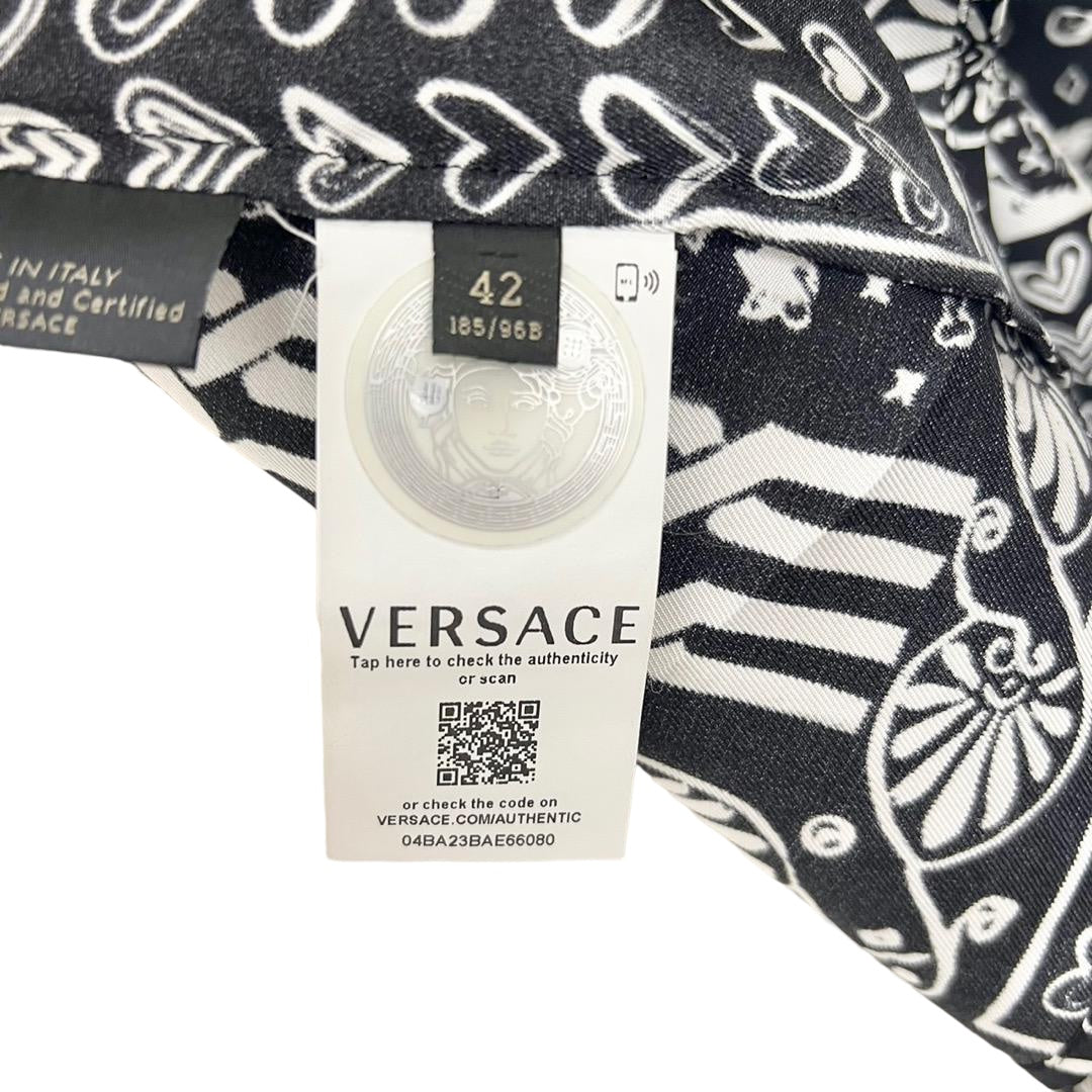 VERSACE Paisley all over pattern pure silk 100 silk shirt