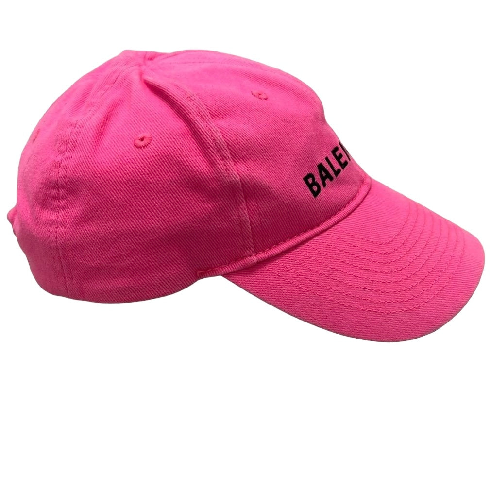 BALENCIAGA Logo embroidery pink cap hat