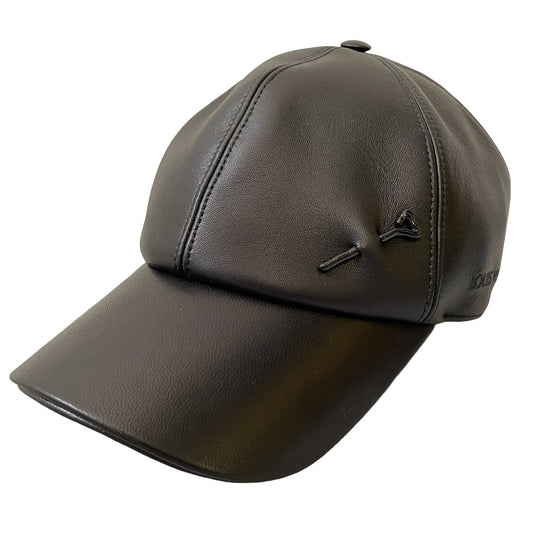 LOUIS VUITTON LV pin Cap Hat Lamb Leather Black