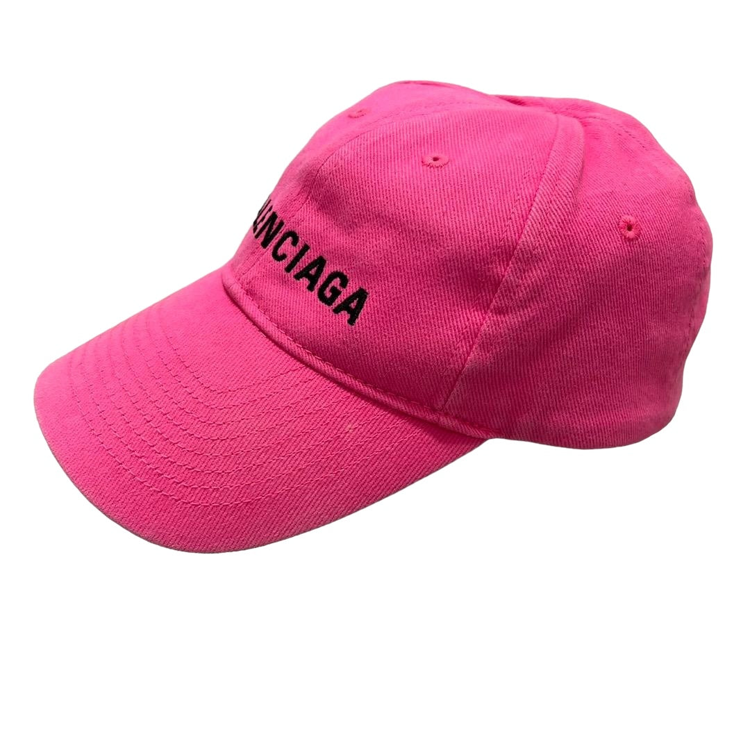 BALENCIAGA Logo embroidery pink cap hat