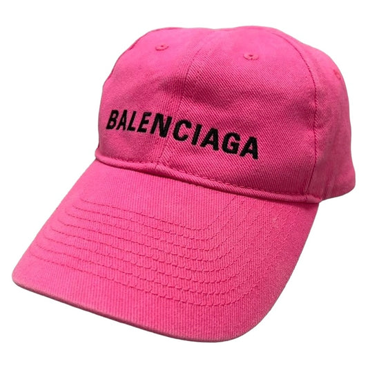 BALENCIAGA Logo embroidery pink cap hat