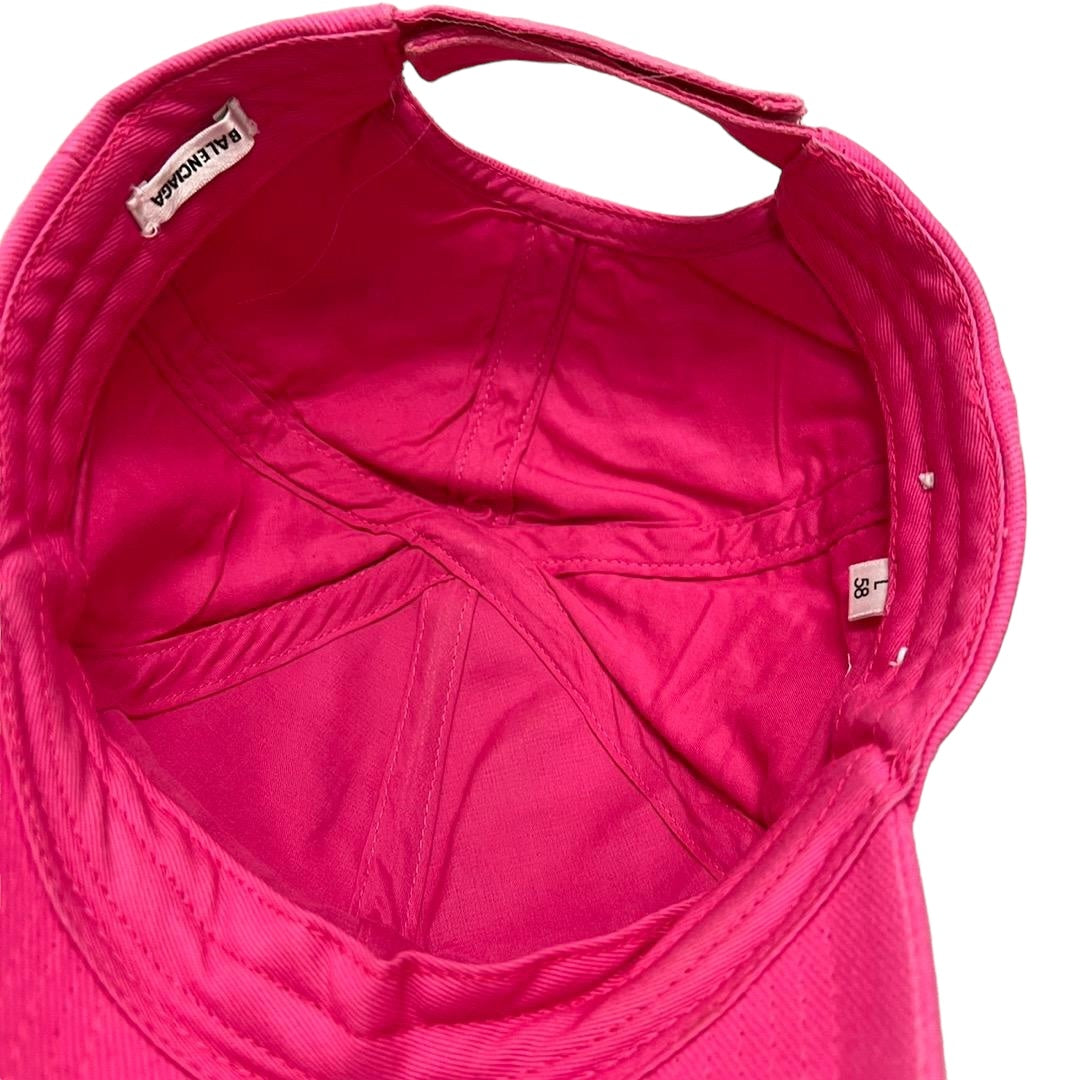 BALENCIAGA Logo embroidery pink cap hat