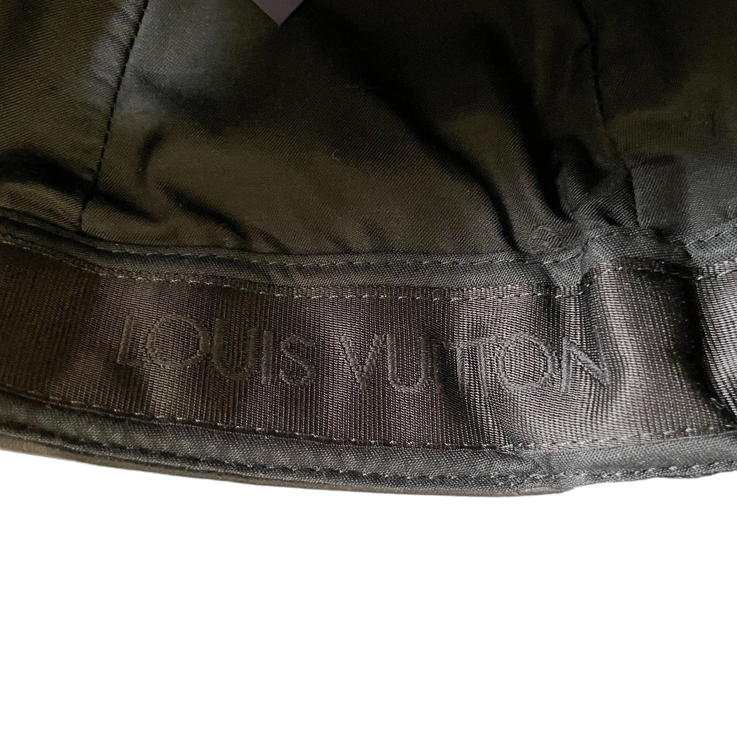 LOUIS VUITTON LV pin Cap Hat Lamb Leather Black