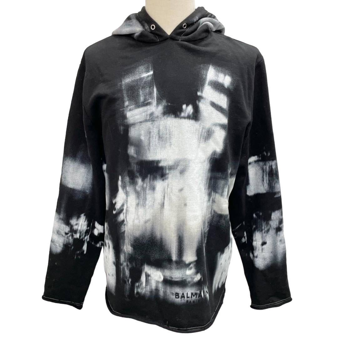 BALMAIN graphic X-ray print hoodie