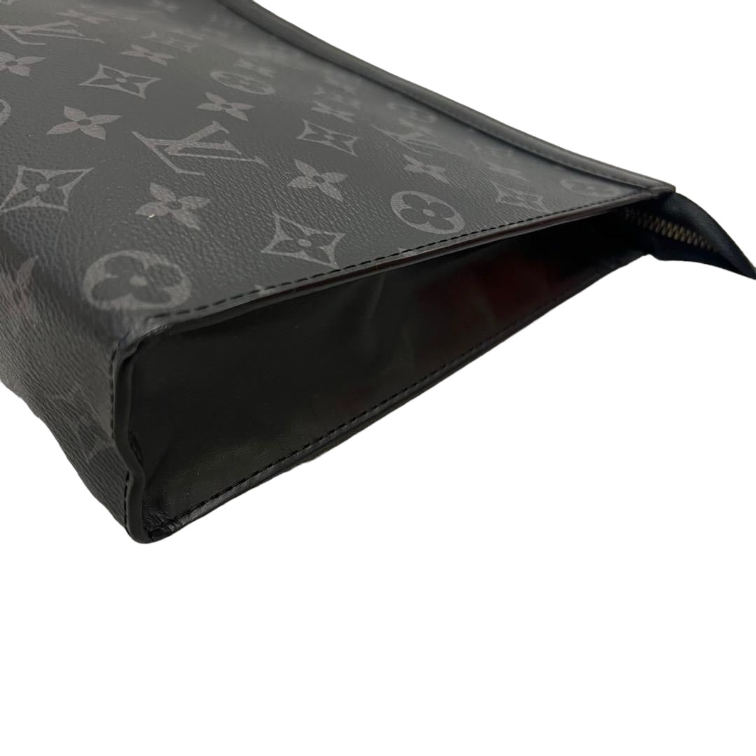 LOUIS VUITTON Voyage Eclipse Clutch Bag Black