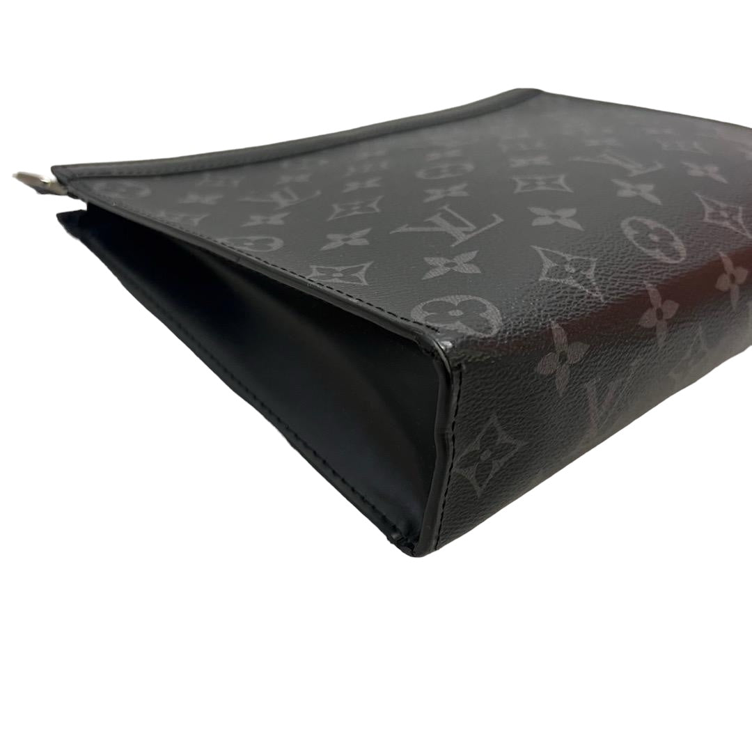 LOUIS VUITTON Voyage Eclipse Clutch Bag Black